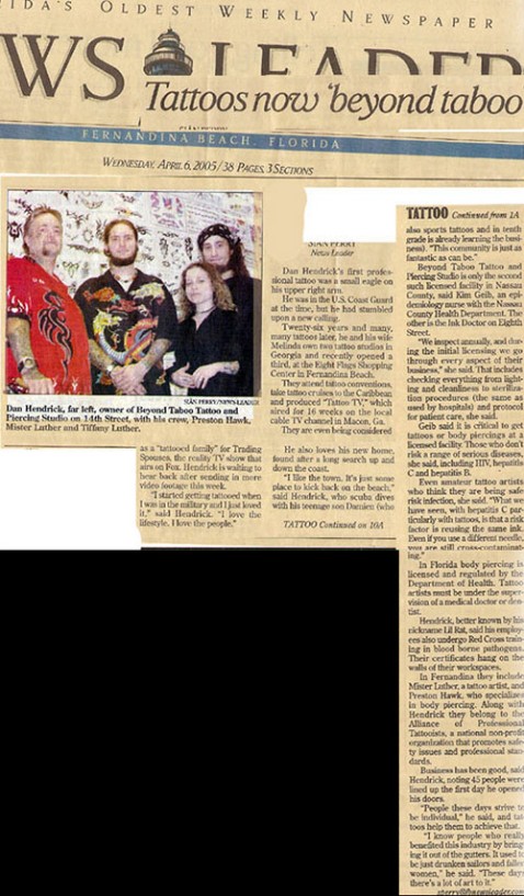 Article from Fernandina Beach News Leader 2005