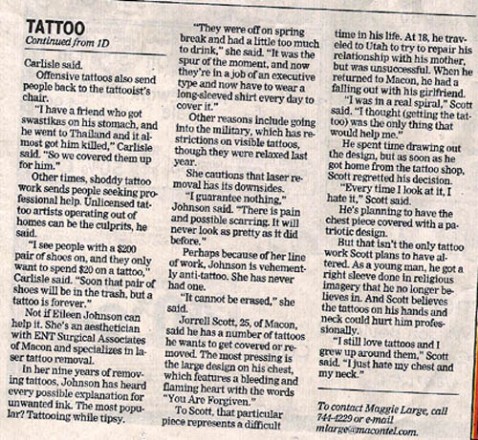 Article on Tattoo reworking part b